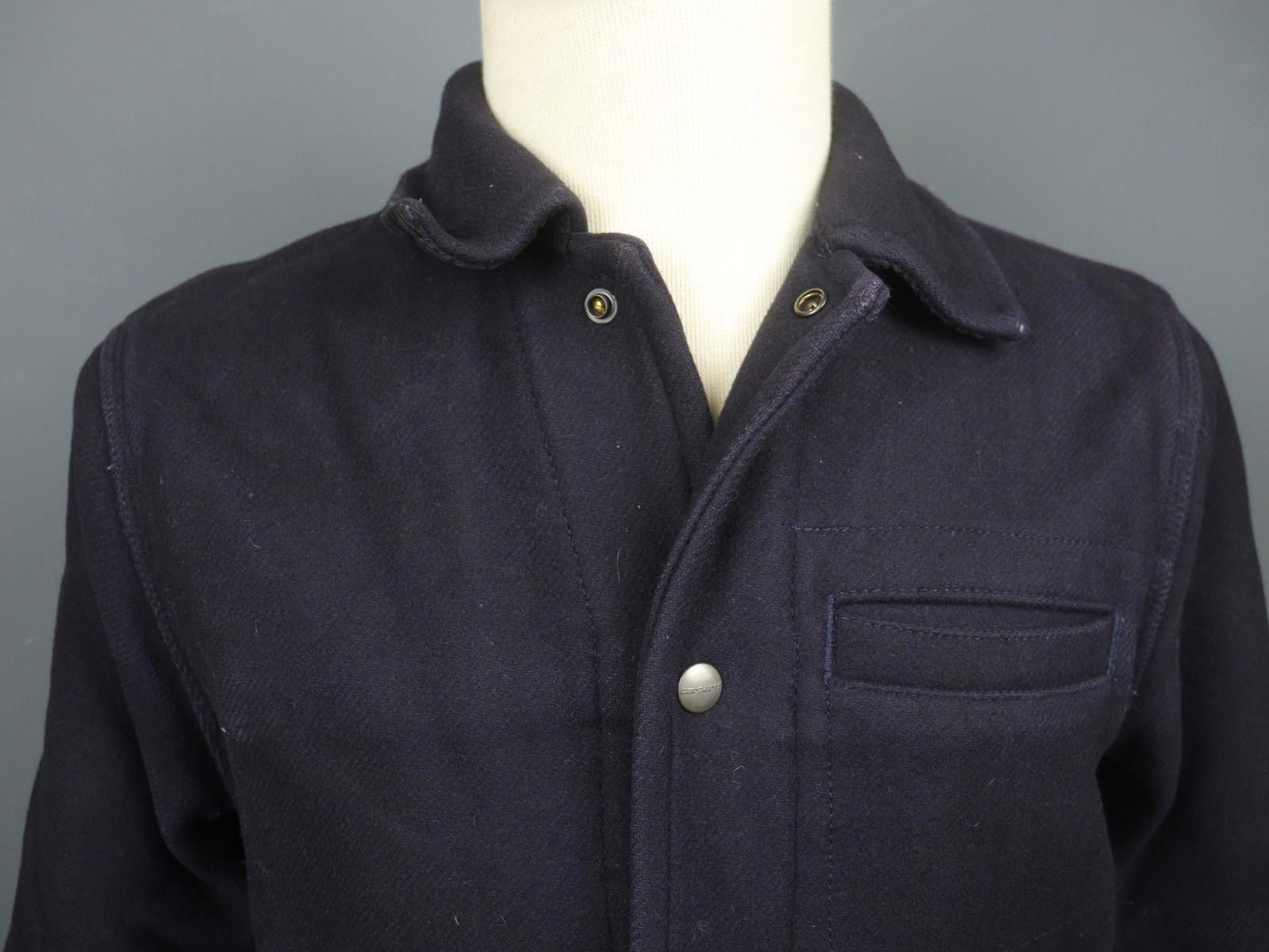 Carhartt Carhartt Navy Wool Collared Palmer Coat Jacket Size M Size US M / EU 48-50 / 2 - 2 Thumbnail