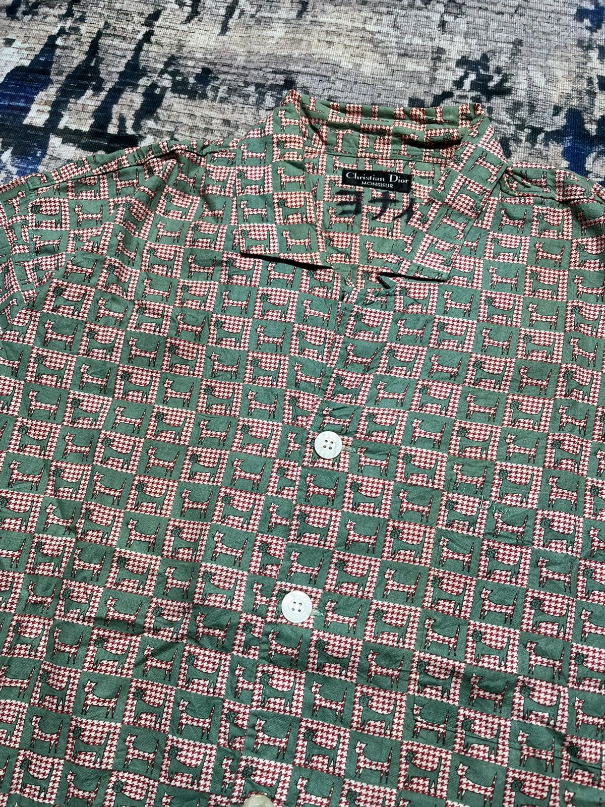 Christian Dior Monsieur 🔥Vintage Christian Dior Cat Monogram Shirt Button Up Y2K Size US L / EU 52-54 / 3 - 1 Thumbnail