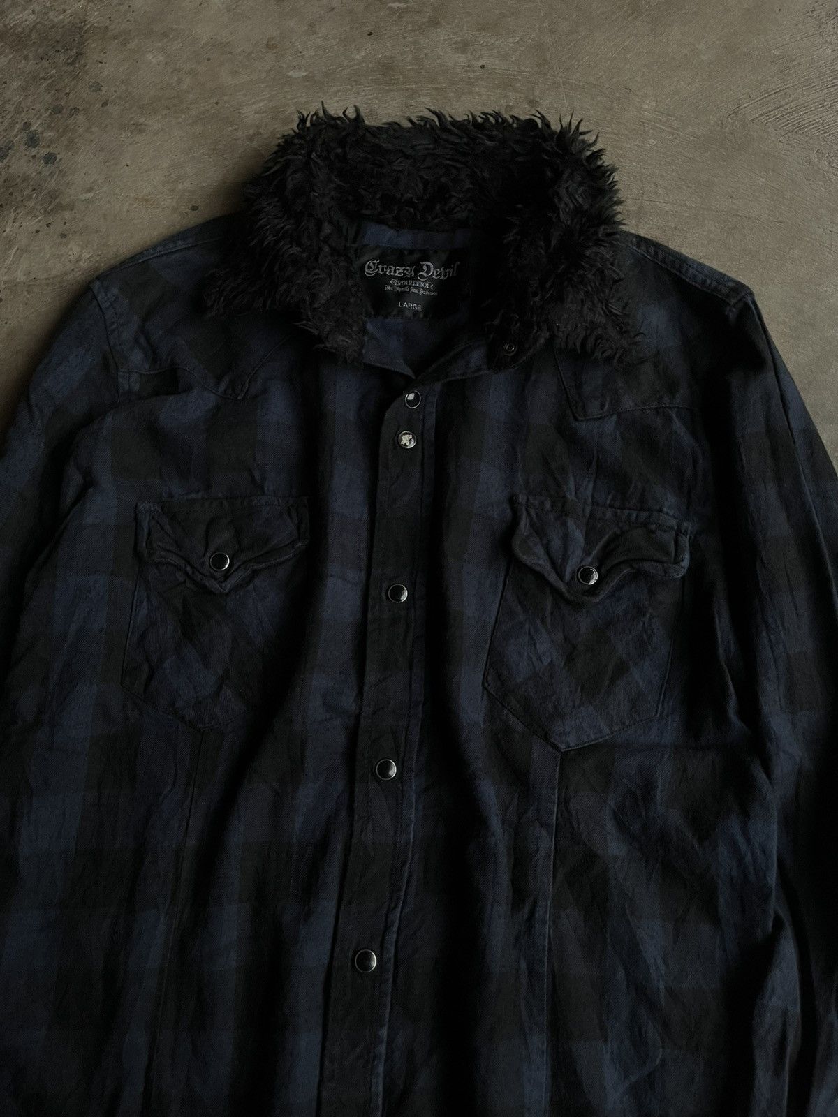 14th Addiction JAPANESE CRAZY DEVIL FUR PLANEL GOTHIC VKEI PUNK SHIRTS Size US L / EU 52-54 / 3 - 2 Thumbnail