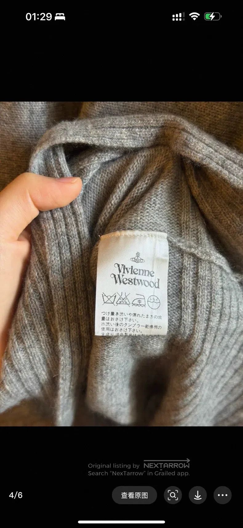 Vivienne Westwood Vivienne Westwood 100% Cashmere Off-Shoulder Top Size L / US 10 / IT 46 - 4 Thumbnail