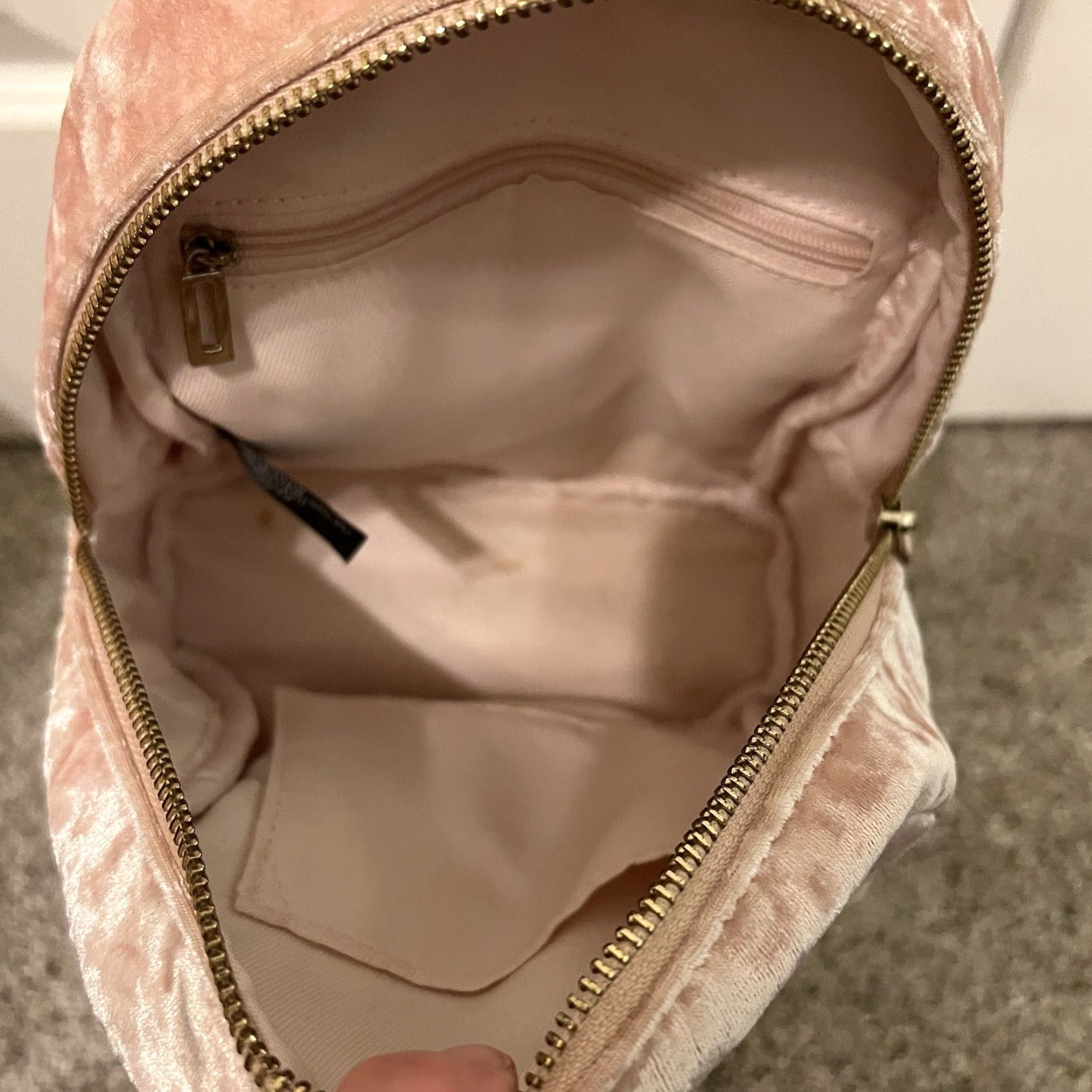 Guess VINTAGE Guess Backpack Purse Women Small Pink Cotton Blend Solid 90s Womens Size ONE SIZE - 6 Thumbnail