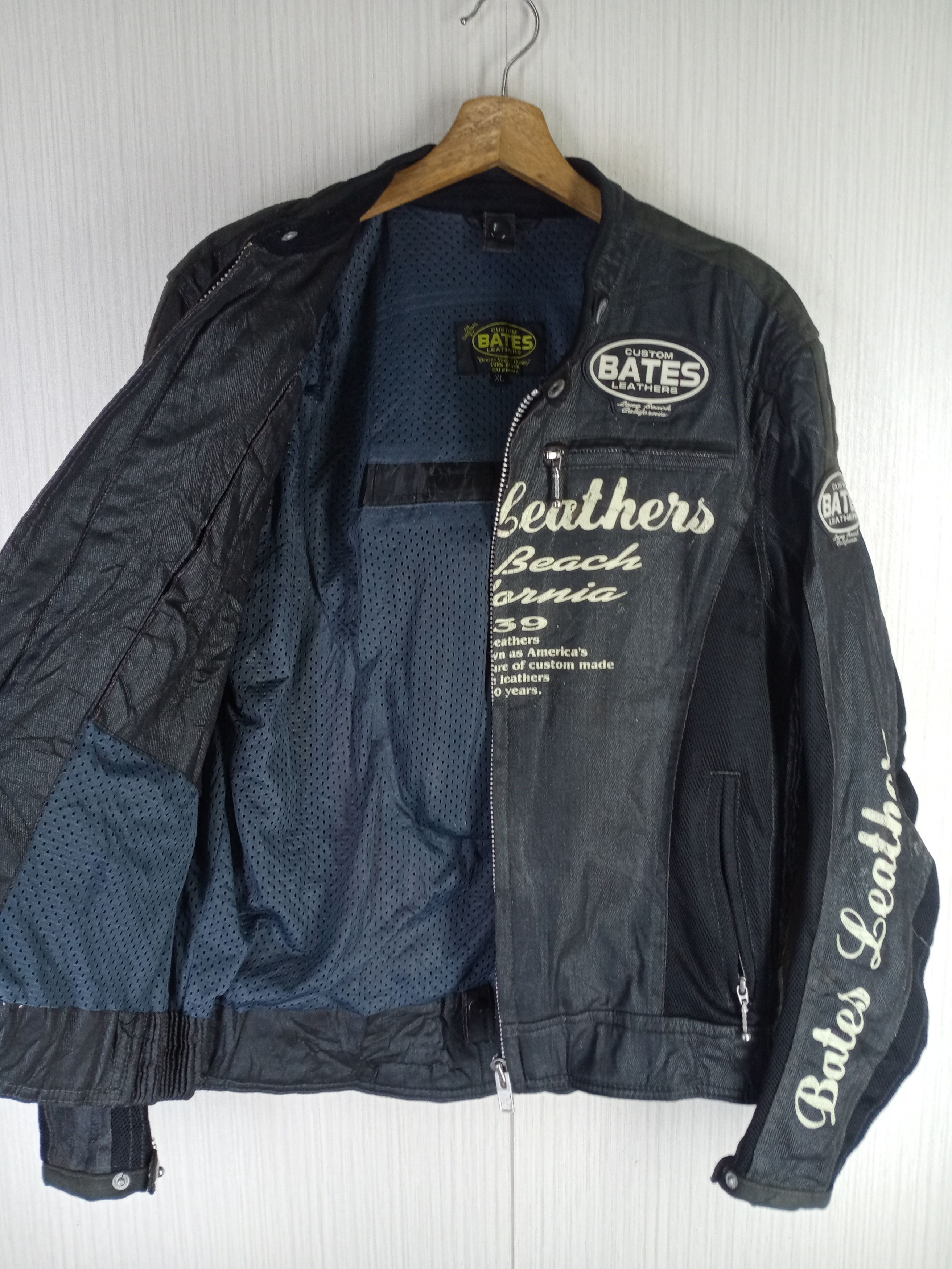 Bates Hats Custom Bates Leather Long Beach California Biker Jacket Size US XL / EU 56 / 4 - 9 Thumbnail