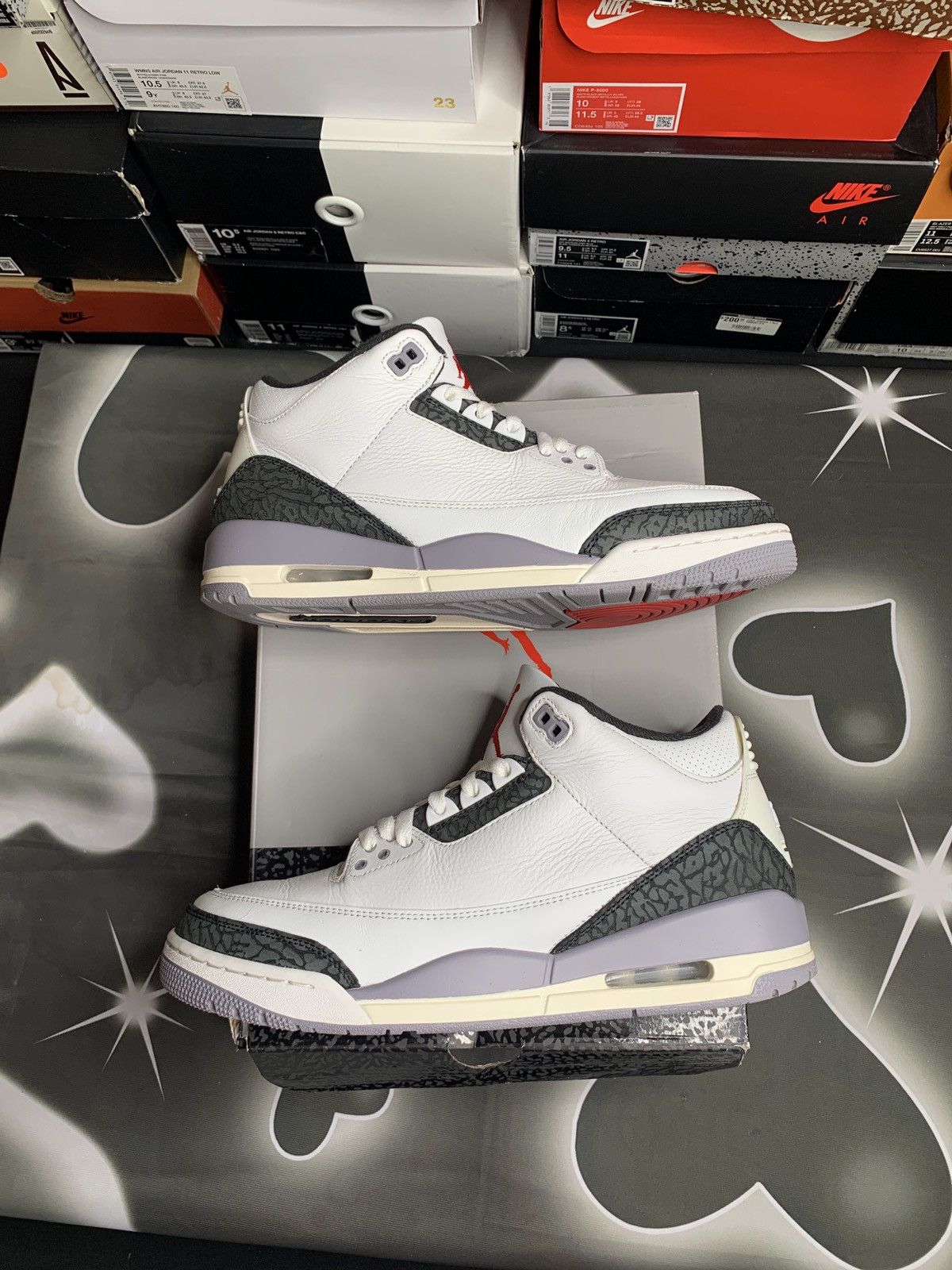 Nike Air Jordan 3 Retro Cement Grey Size US 10.5 / EU 43-44 - 2 Thumbnail