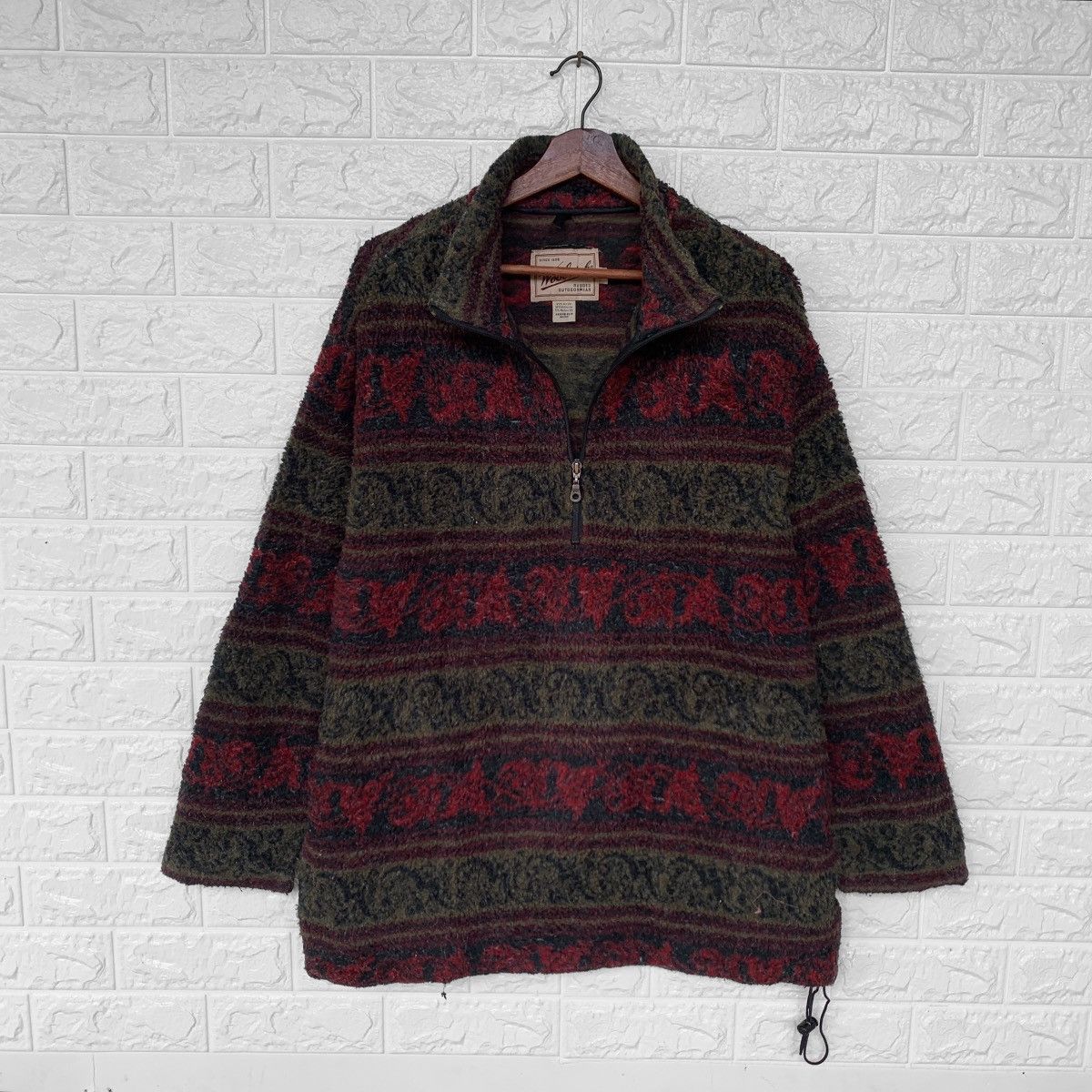 Other Vintage Woolrich Rugged Aztec Fleece Half Zipper Jacket Size US L / EU 52-54 / 3 - 2 Thumbnail