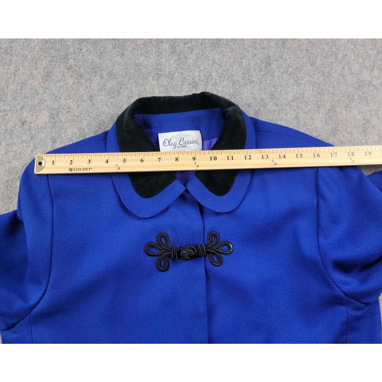 Oleg Cassini Oleg Cassini Vintage Frog Clip Wool Over Coat Jackie O Size XL / US 12-14 / IT 48-50 - 5 Thumbnail