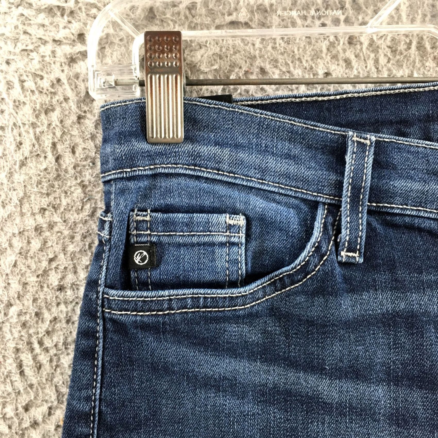 Vintage KanCan Jeans Womens 27 Blue Zip Fly Skinny Leg Slim Fit Denim 5-Pocket Stretch Jeans Slim Womens Blue 27 KanCan Size 27" / US 4 / IT 40 - 3 Thumbnail