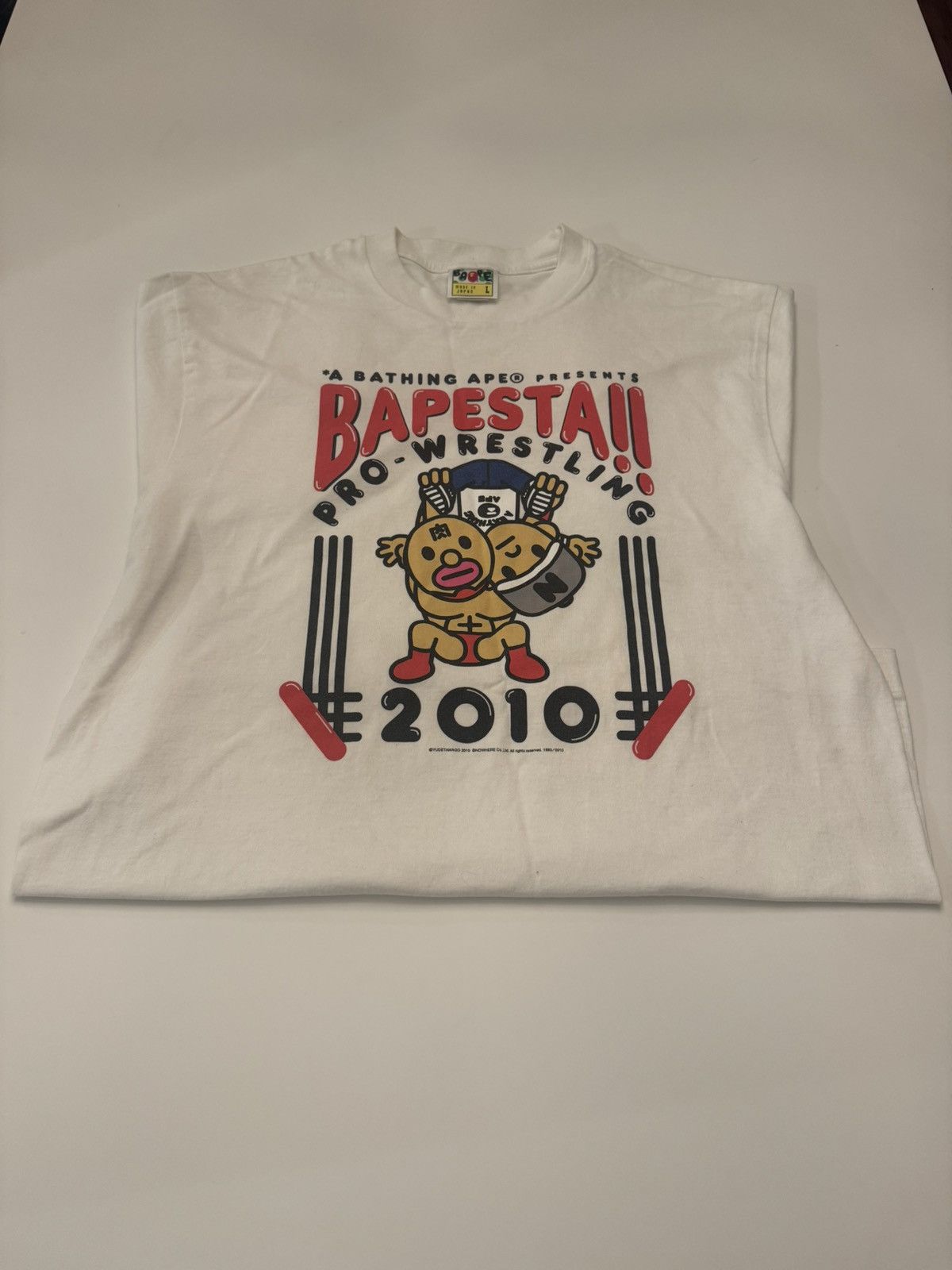 Bape BAPE A Bathing Ape Bapesta Pro Wrestling 2010 Graphic Shirt Size US L / EU 52-54 / 3 - 2 Thumbnail