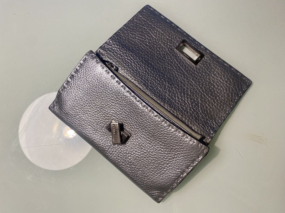 Fendi Fendi Selleria Peekaboo wallet in Silver leather Size ONE SIZE - 3 Thumbnail