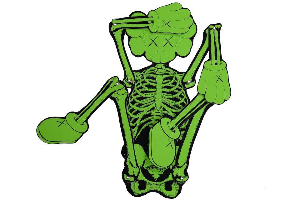 image of Kaws Skeleton in Neon Green, Men's
