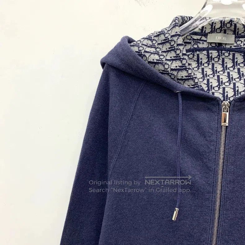 Dior Dior Blue Logo Hoodie Sweatshirt Jacket. Size US M / EU 48-50 / 2 - 3 Thumbnail
