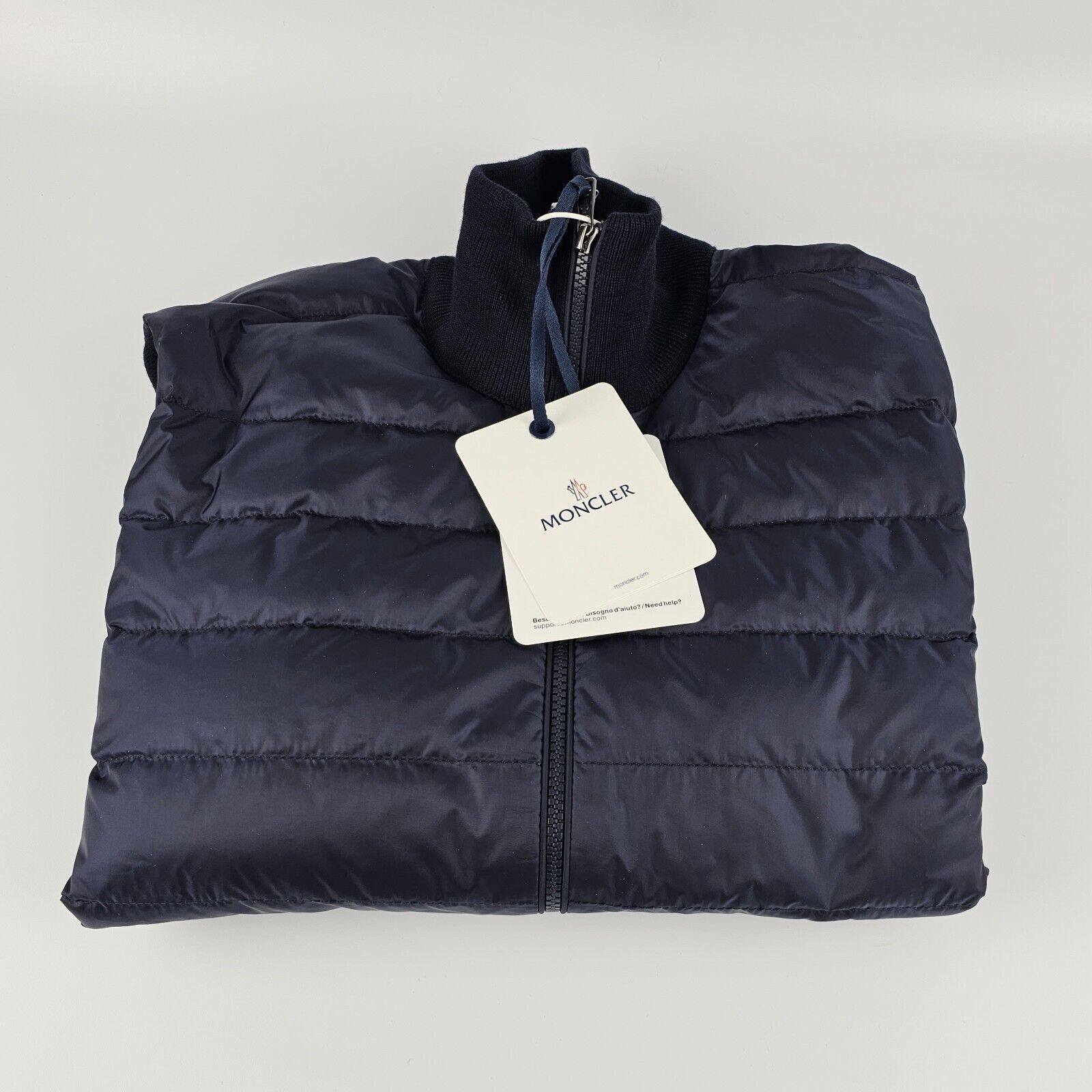 Moncler MONCLER Men's Navy Wool Down Cardigan New S Size US S / EU 44-46 / 1 - 7 Thumbnail