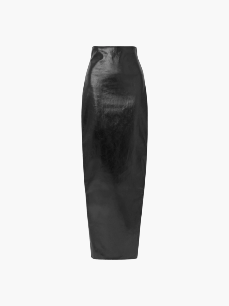 image of Rick Owens Al Pillar Maxi Skirt in Black, Women's (Size 26)