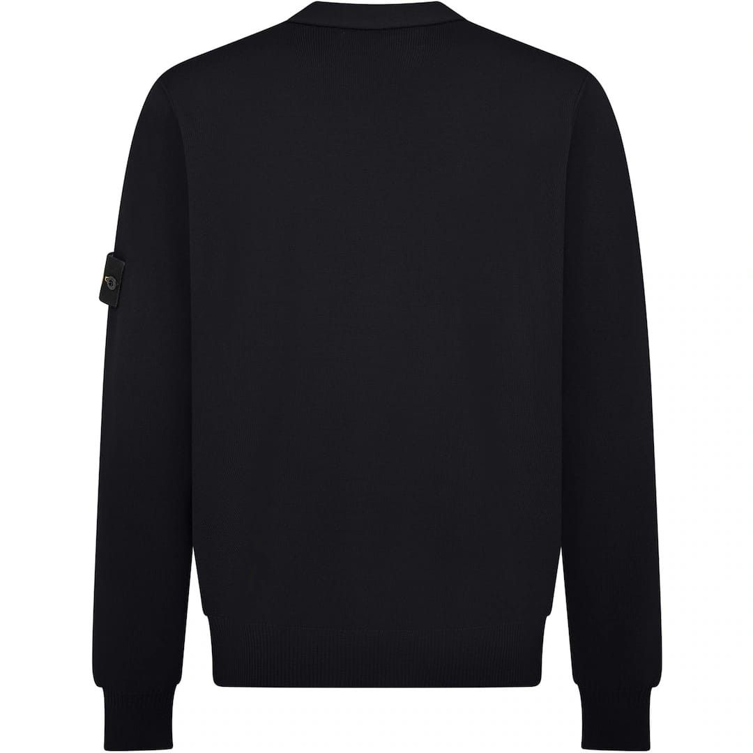 Stone Island o1g2r1mq0526 Patch Wool Cardigan in Black Size US M / EU 48-50 / 2 - 2 Thumbnail