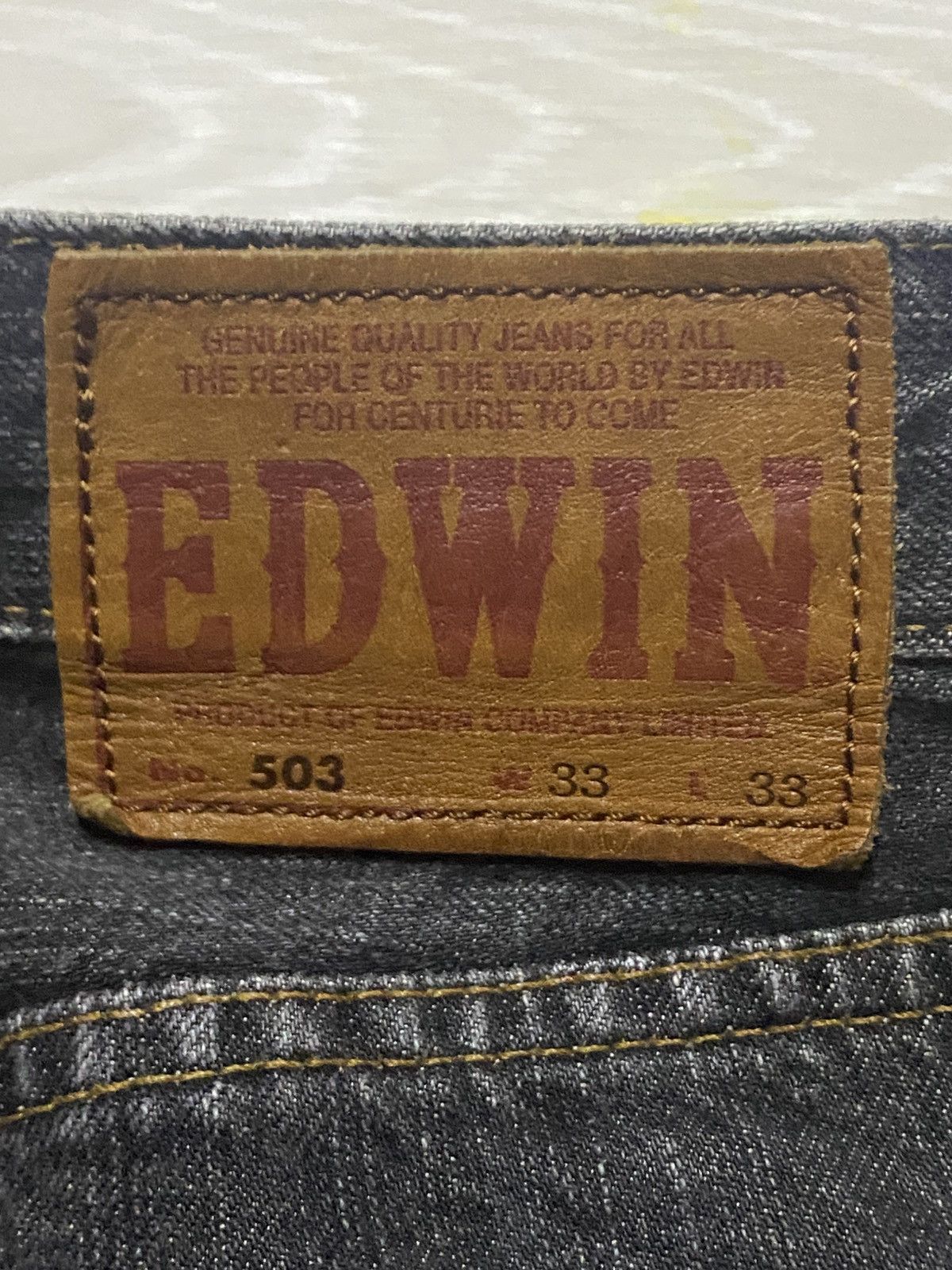 Edwin Vintage Edwin 503 Black Denim Tears Distressed Loose Jeans Size US 32 / EU 48 - 12 Thumbnail