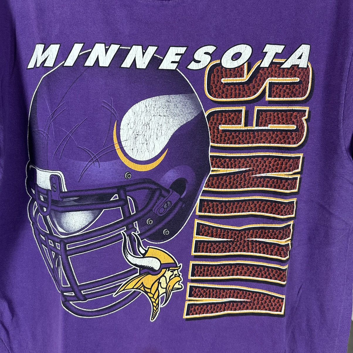 Logo 7 × NFL × Vintage Vintage 90s Minnesota Vikings Football NFL Large T-shirt Size US L / EU 52-54 / 3 - 3 Thumbnail