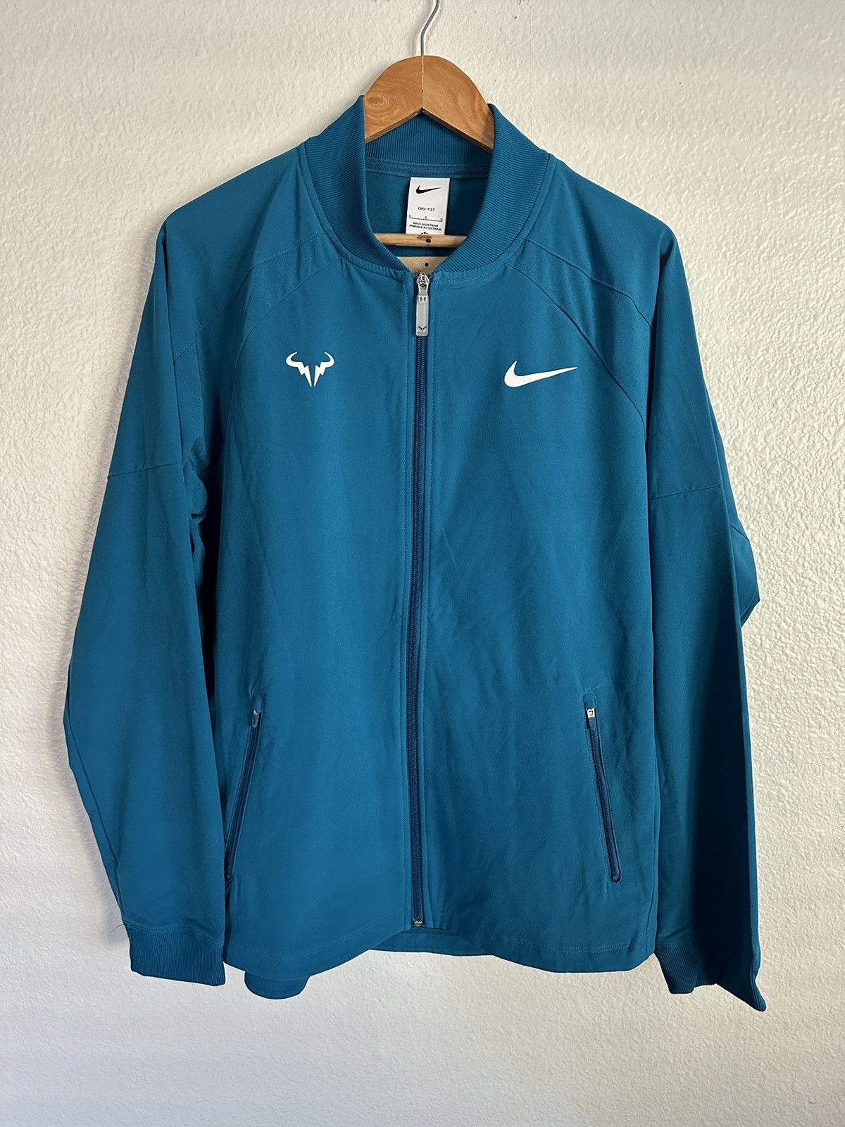 Nike Rafa Nadal Dri Fit Jacket Full Zip Size Medium on sale Org/Blue CV2713-834