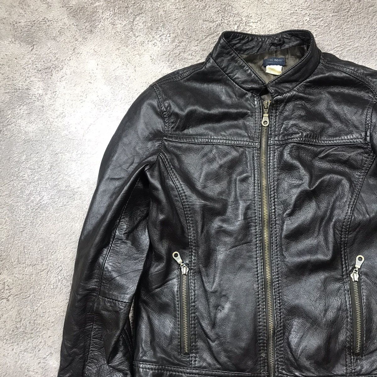 Vintage Vintage Y2K Black Moto Jacket Streetwear Punk Skate Boxy S Size S / US 4 / IT 40 - 2 Thumbnail