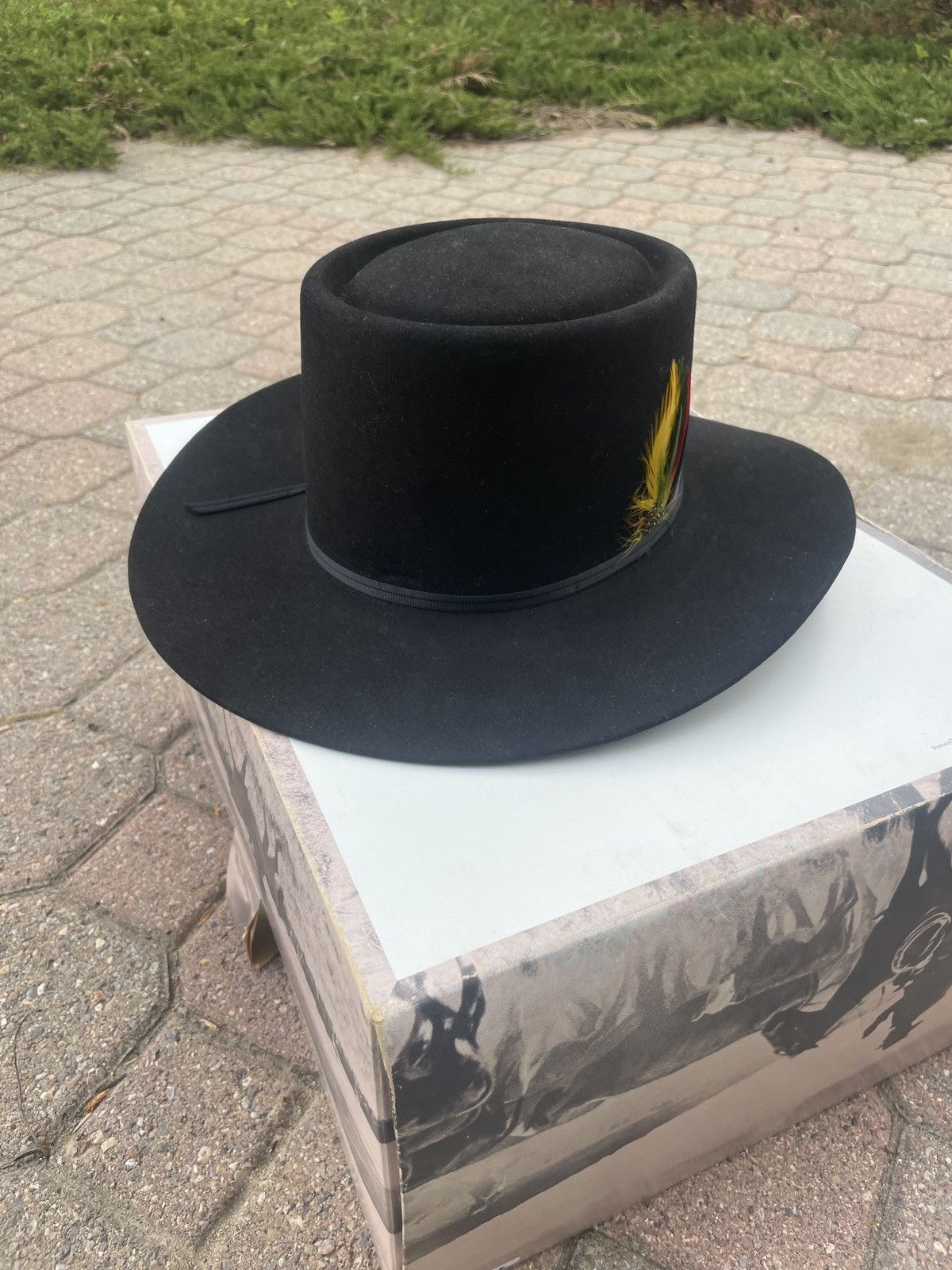 Chapeau De Cowboy Stetson Vintage Marron 4X Castor - Taille 7 3/8, Très Bon état, Bord Large