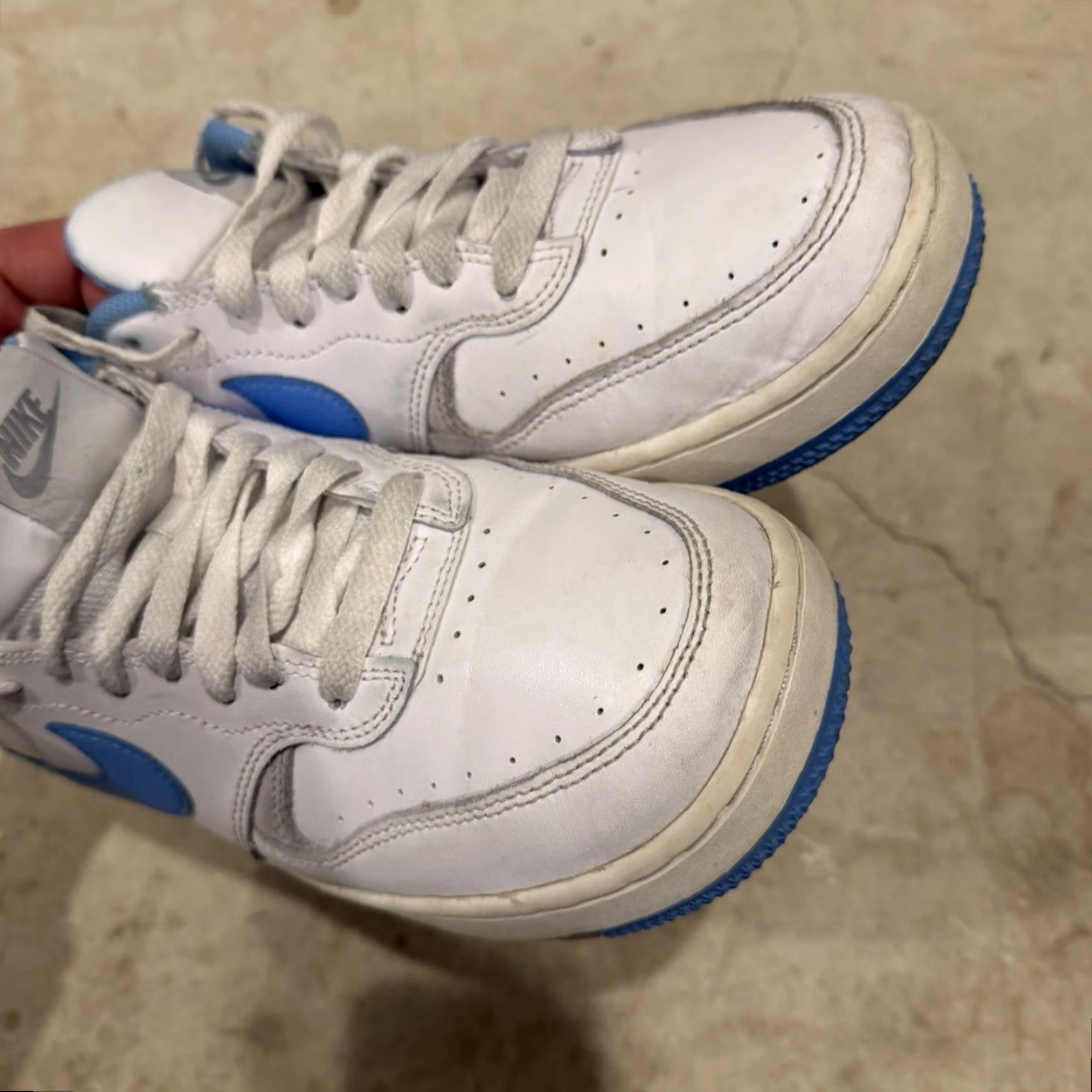 Nike Nike Gamma Force Sneaker Womens White/university Blue Size 8 DX9176-108 Size US 6 / IT 36 - 6 Thumbnail