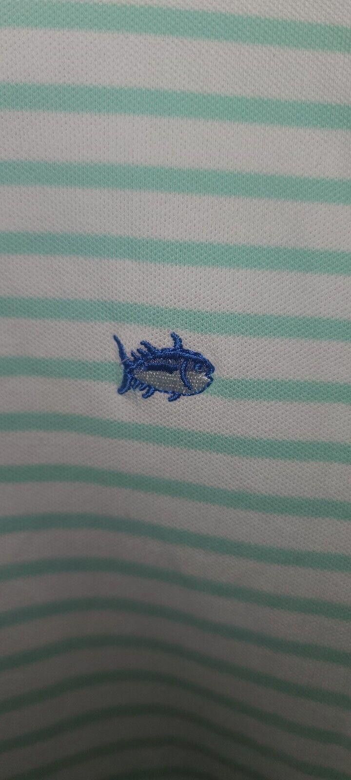 Southern Tide Southern Tide Polo Shirt S Blue Skipjack Cotton Striped Mens Size US S / EU 44-46 / 1 - 2 Thumbnail