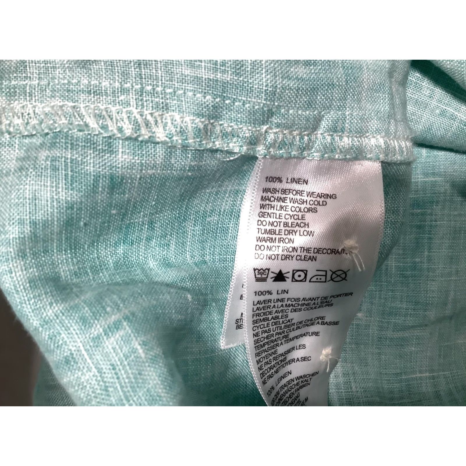 Tommy Bahama Tommy Bahama Shirt Mens 2XL Teal Linen Button Front Long Sleeve Beach Casual Shirt Men Size US XXL / EU 58 / 5 - 5 Thumbnail