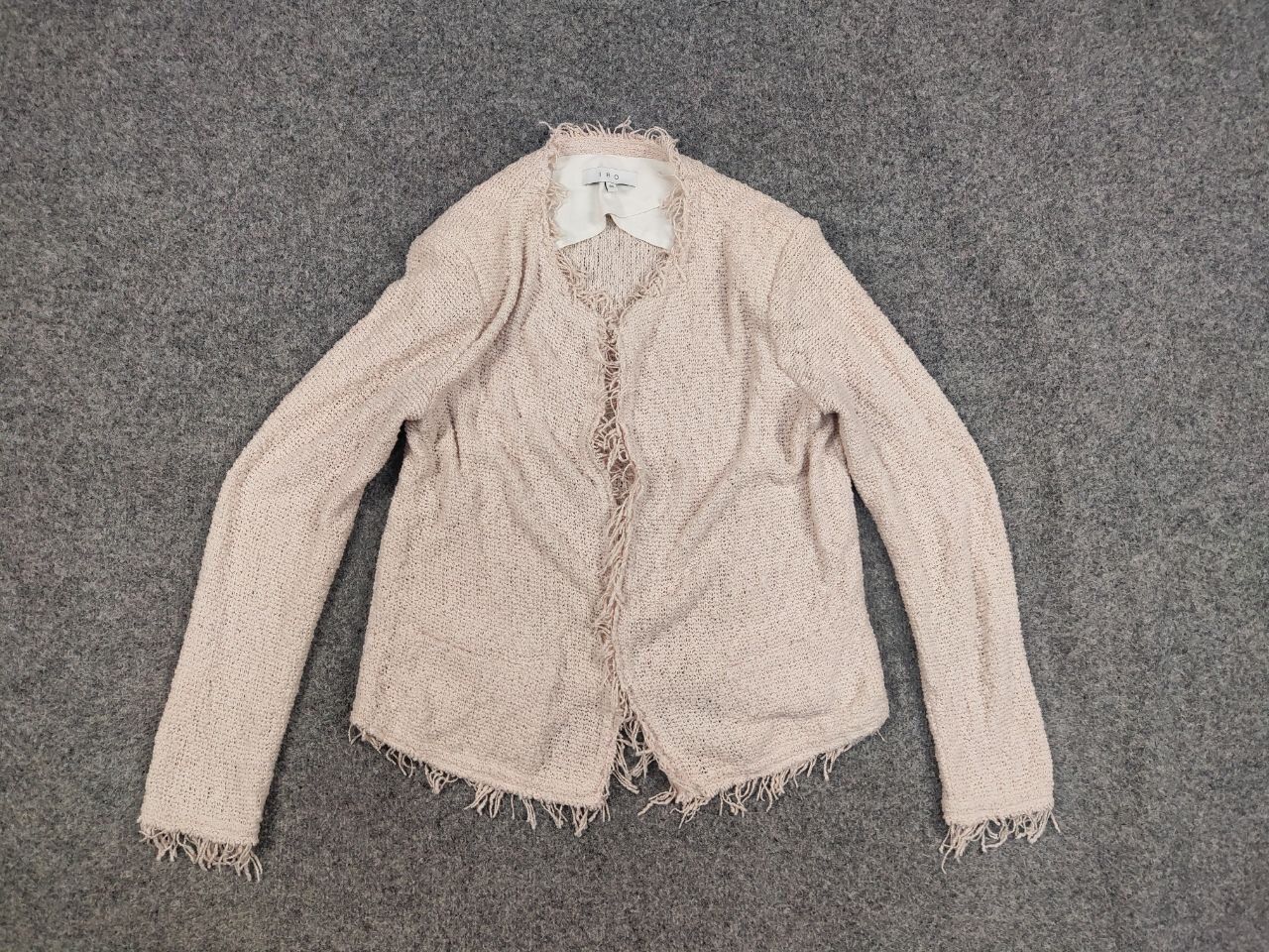 Iro IRO Shavani design open-front boucle Beige Blazer Jacket Size M / US 6-8 / IT 42-44 - 13 Thumbnail