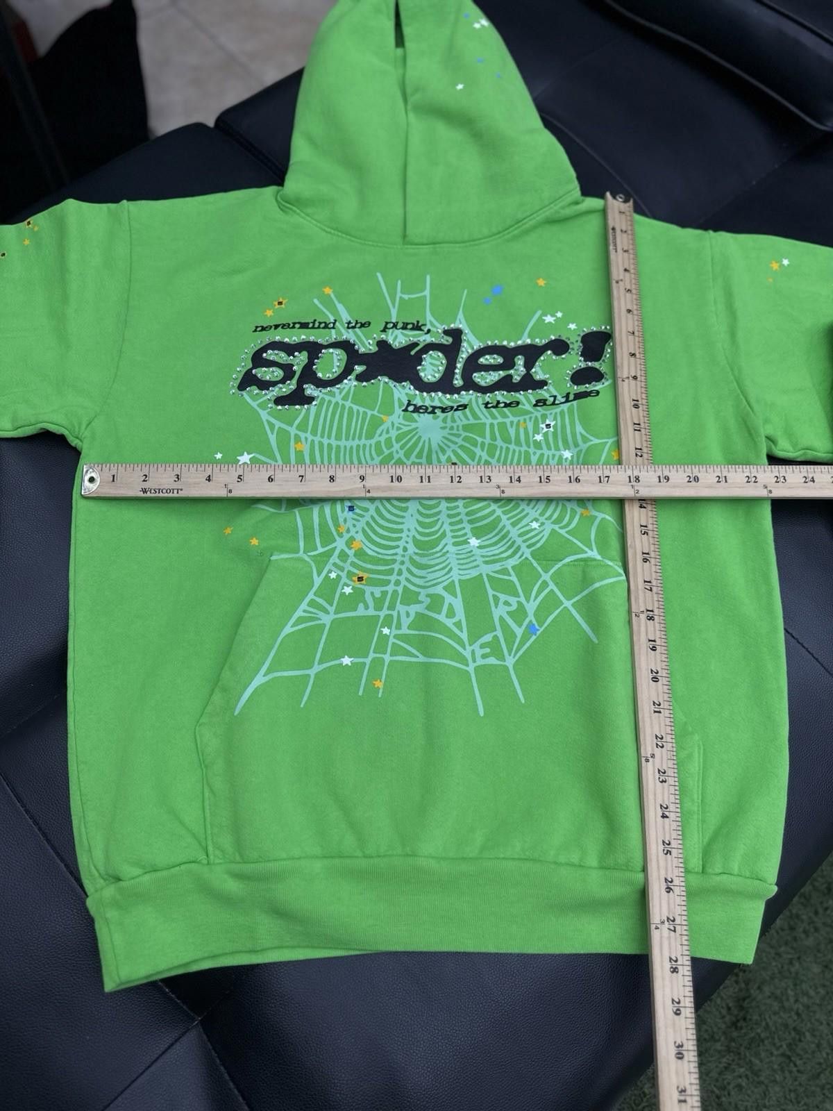 Sp5der Sp5der Worldwide Green Slime Stone Crystal Hoodie Size (XL) Size US XL / EU 56 / 4 - 6 Thumbnail