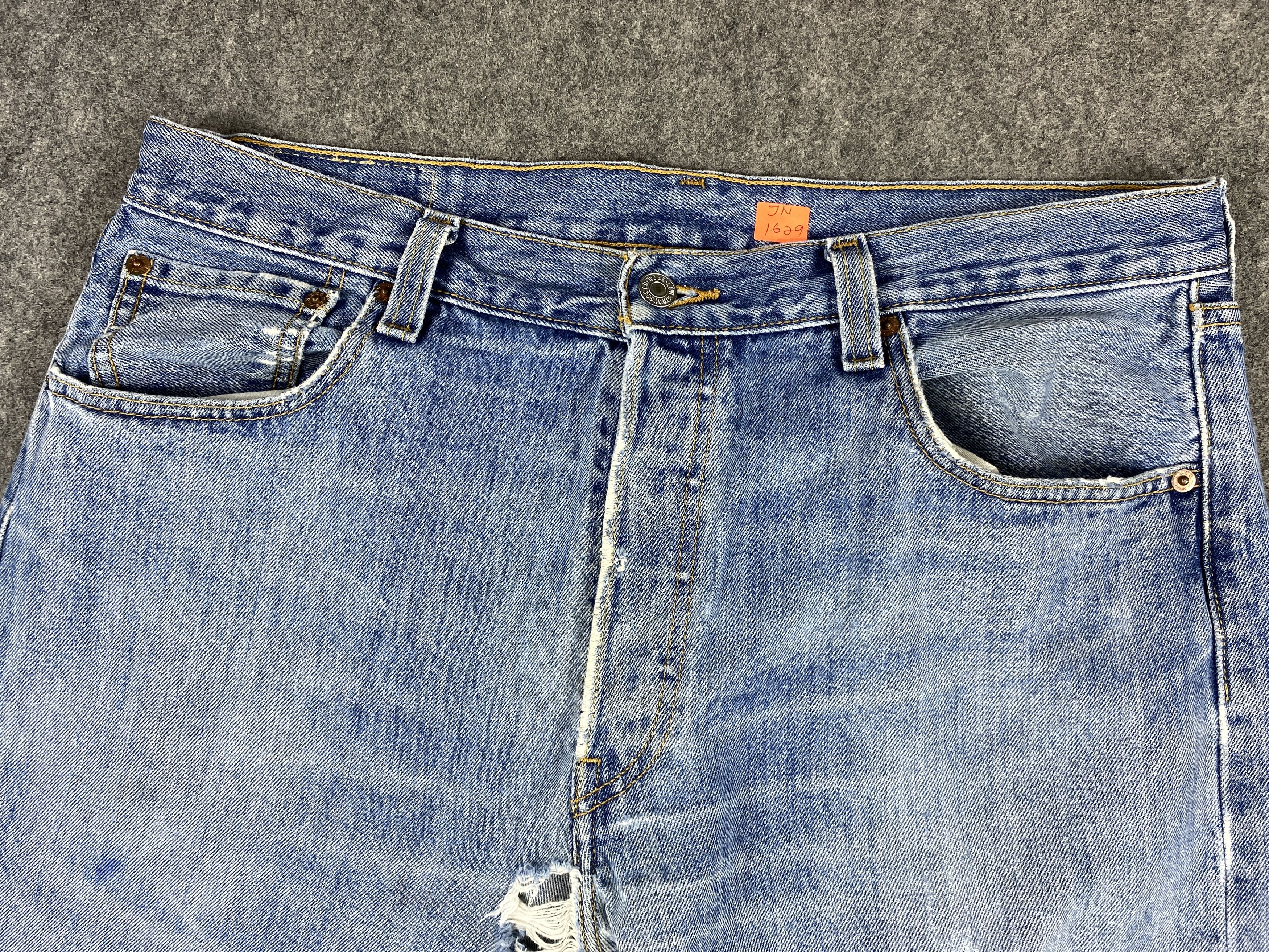 Levi's Blue Vintage Levi's 501 Jeans 35x31.5 Denim -JN1629 Size US 35 - 3 Thumbnail