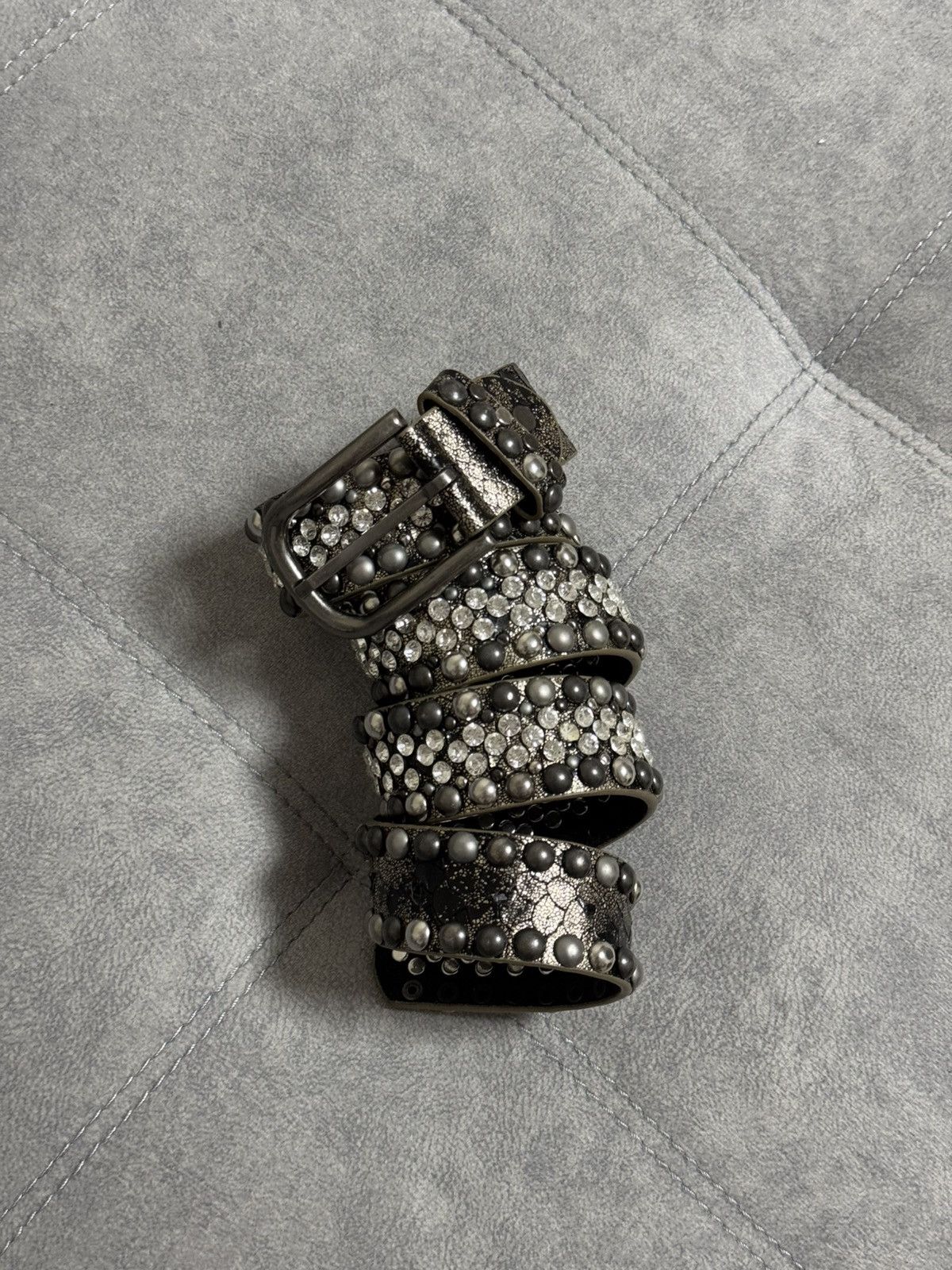 Japanese Brand × Vintage Vintage Y2K leather avant garde glamour belt Size ONE SIZE - 2 Thumbnail