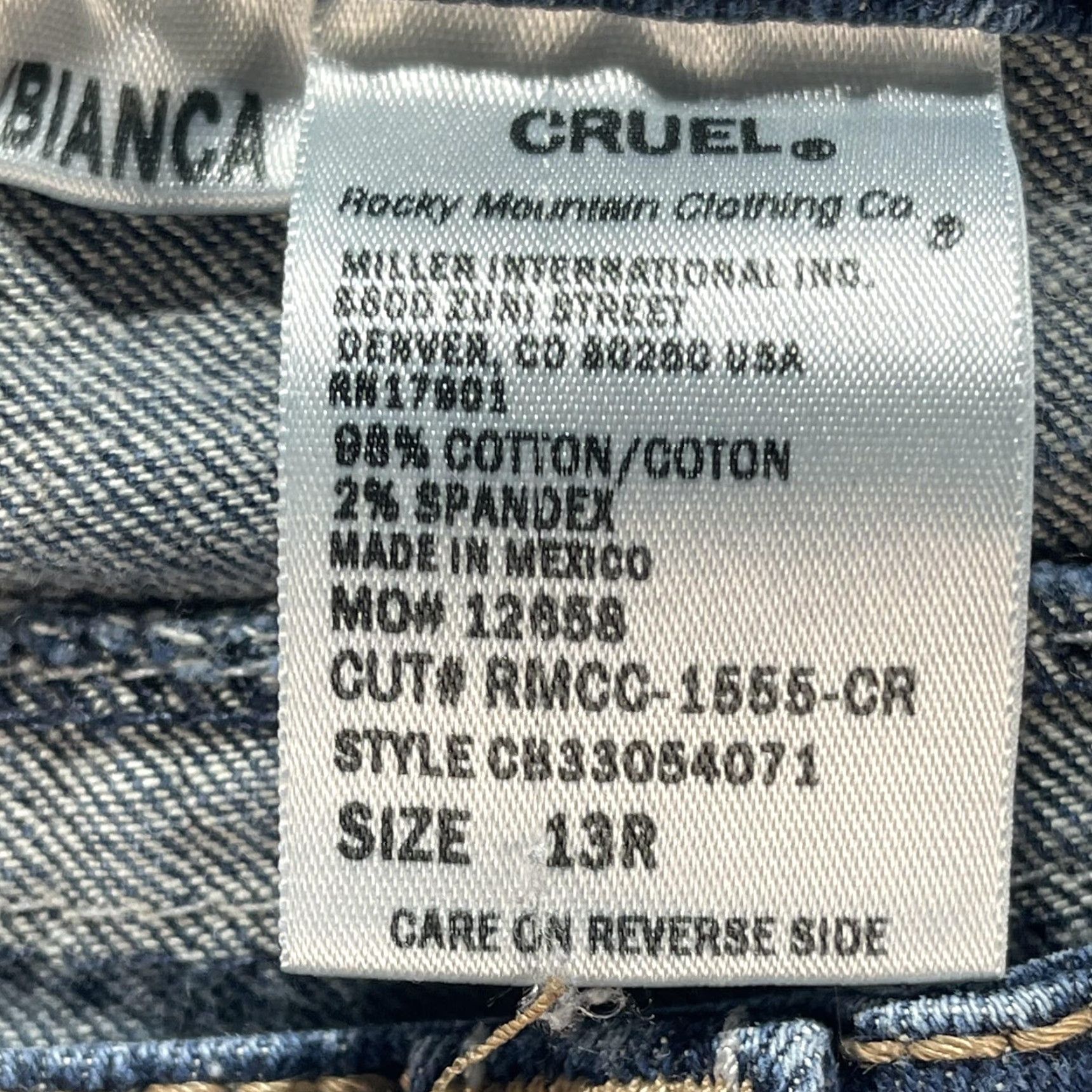 Vintage Cruel Girl Jeans Womens 13R Bianca Bootcut Stretch Embroidered Western Rodeo Blue 32in Inseam Casual Mens? Wait. Size 34" / US 12 / IT 48 - 5 Thumbnail