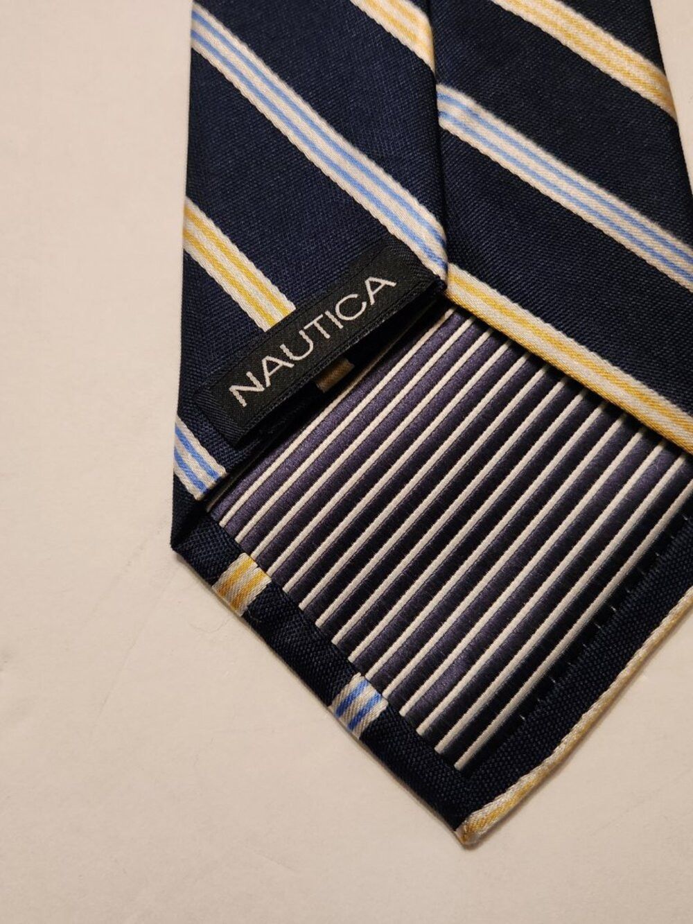 Nautica Nautica men's new navy 100%silk tie 3 1/2" X 60 1/2" Size ONE SIZE - 2 Thumbnail
