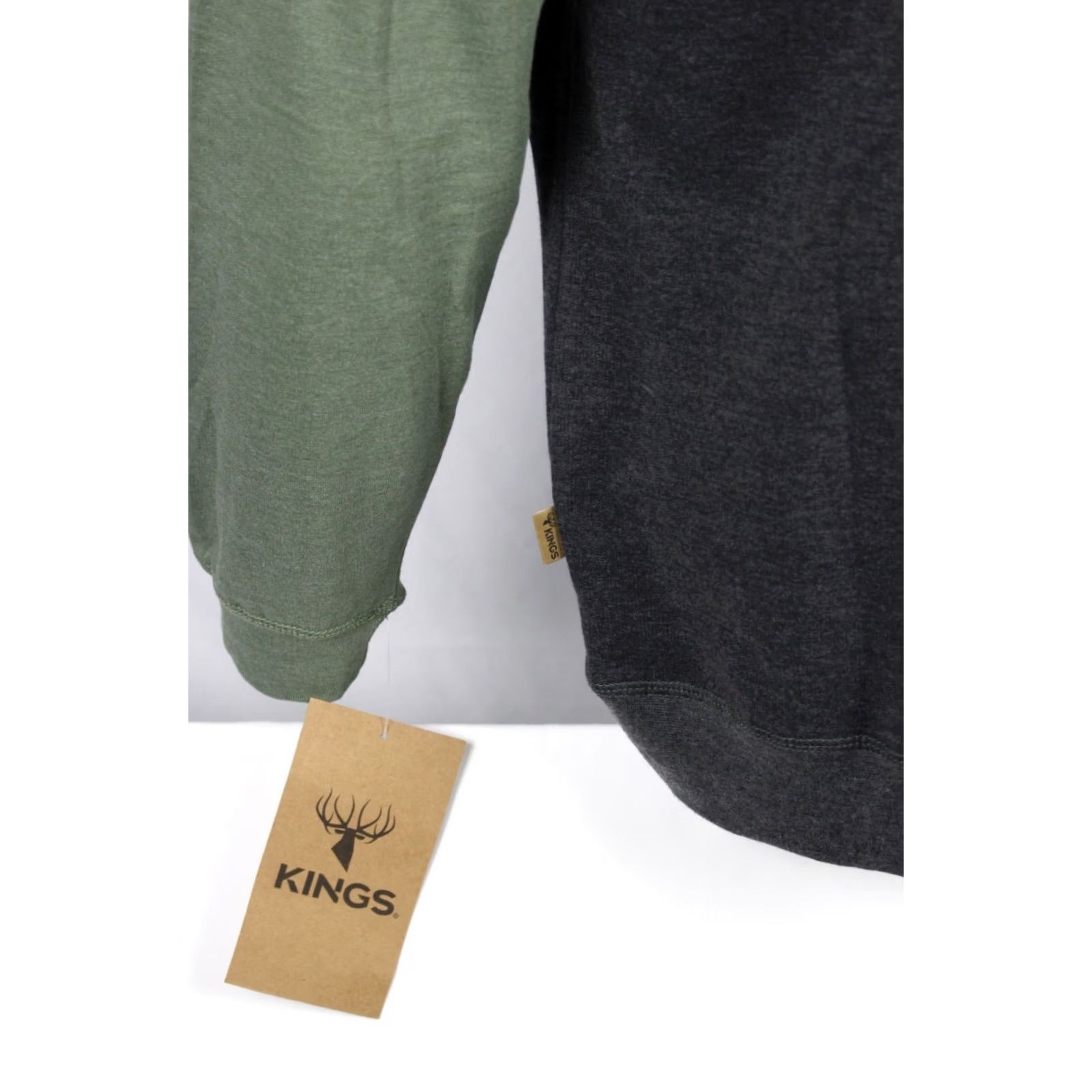Olive Kings Camo Men's Hoodie Triblend Logo Hoodie Lightweight Charcoal / Olive Size US L / EU 52-54 / 3 - 3 Thumbnail