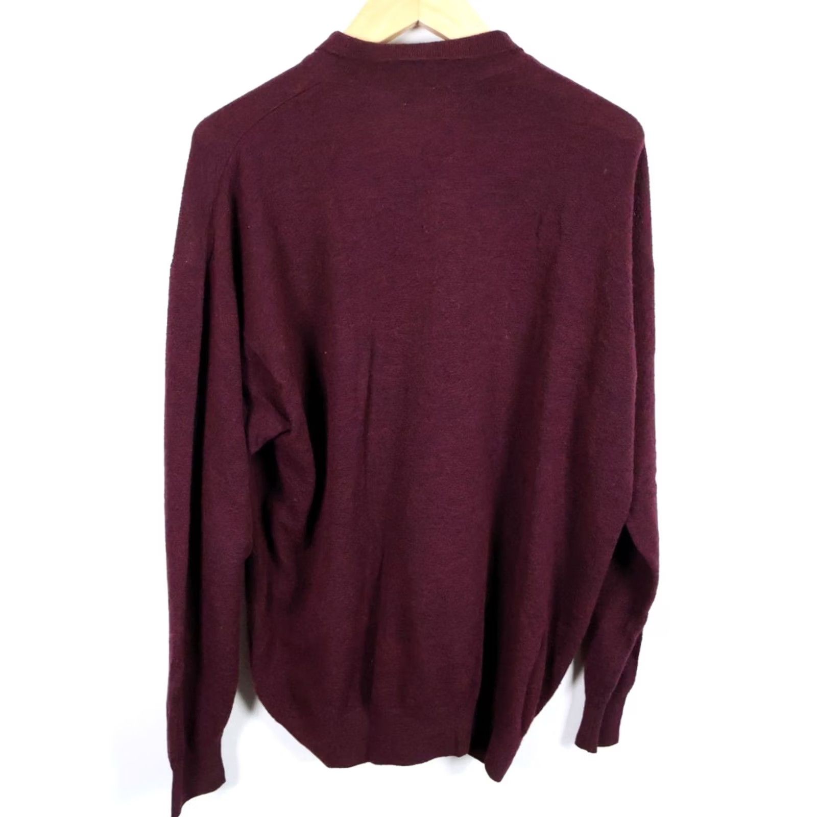 Vintage VINTAGE Clan Douglas Wool Blend Sweater Men 2XL Dark Red Scotland Textured Knit Pullover Size US XXL / EU 58 / 5 - 2 Thumbnail