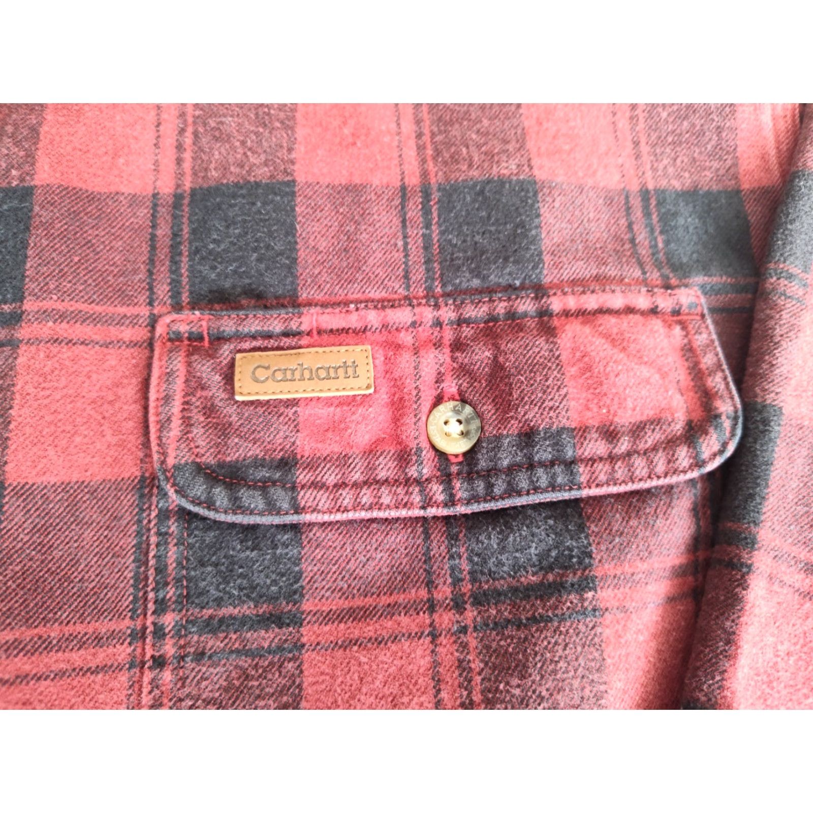 Carhartt Carhartt Shirt Adult M Red Plaid Flannel Heavyweight Long Sleeve Workwear Outdoor Mens Size US M / EU 48-50 / 2 - 5 Thumbnail
