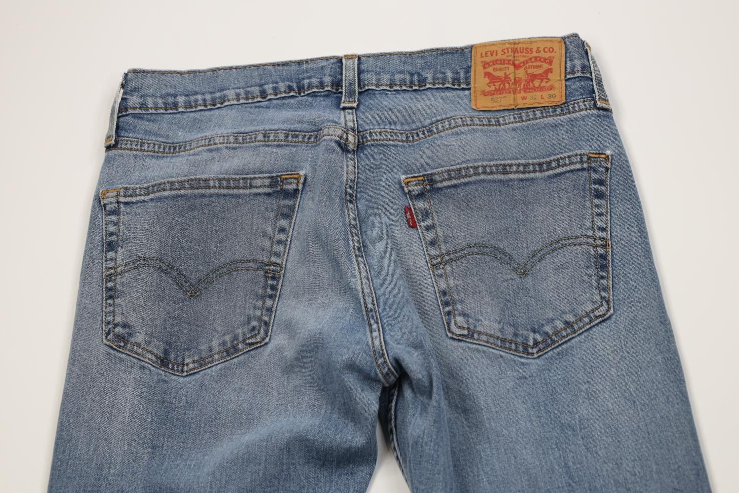 Levi's Vintage Y2K Levis 527 Slim Bootcut Flared Denim Jeans Blue Size US 32 / EU 48 - 9 Thumbnail