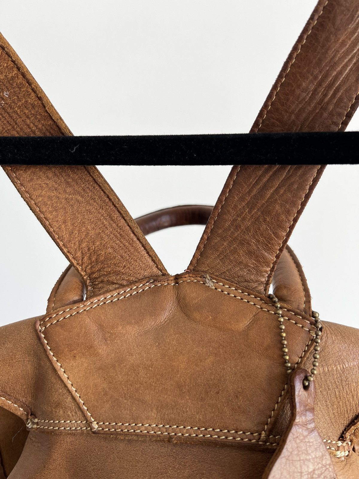 Roots Vintage Roots Tribal Leather Brown Knapsack, Made in Canada Size ONE SIZE - 14 Thumbnail