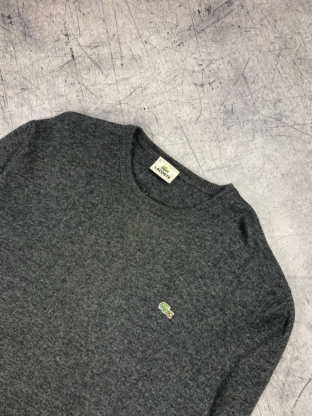Lacoste Vintage Lacoste Wool Sweater Men's Size L Gray 90's Size US L / EU 52-54 / 3 - 2 Thumbnail