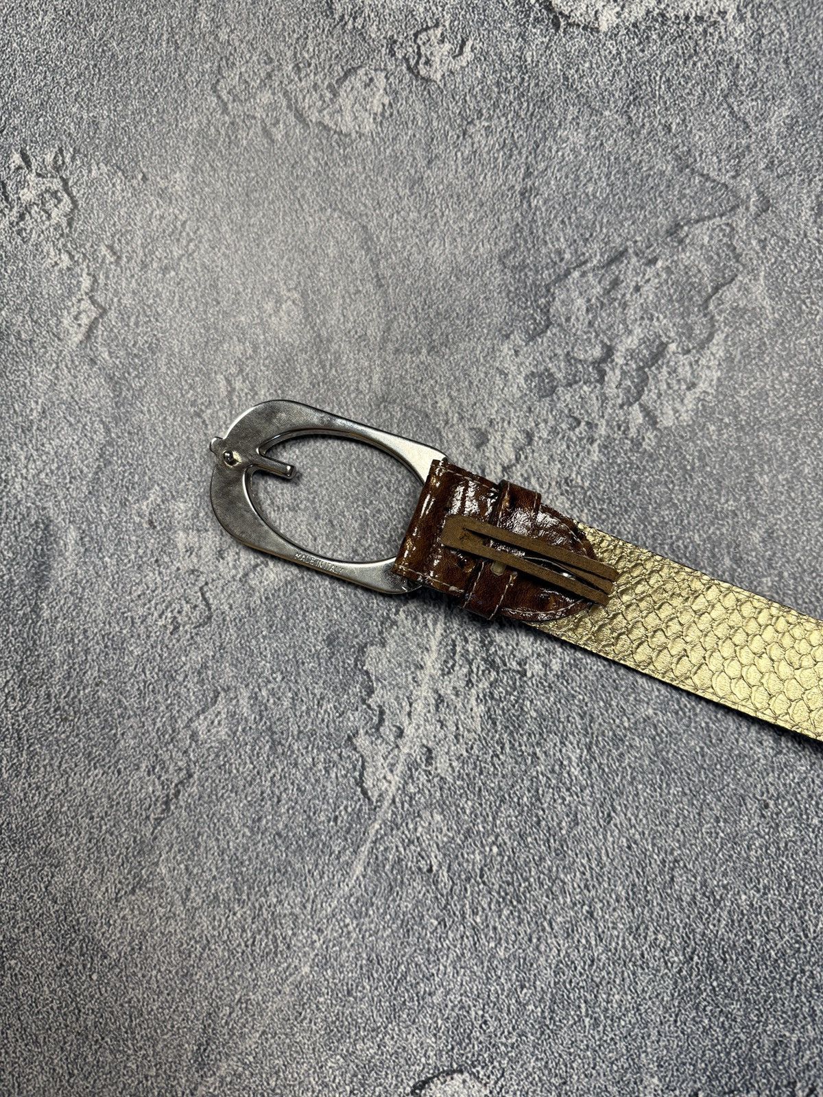 Guess Vintage Men’s Guess Leather Belt Size L Rare Designer Size ONE SIZE - 4 Thumbnail