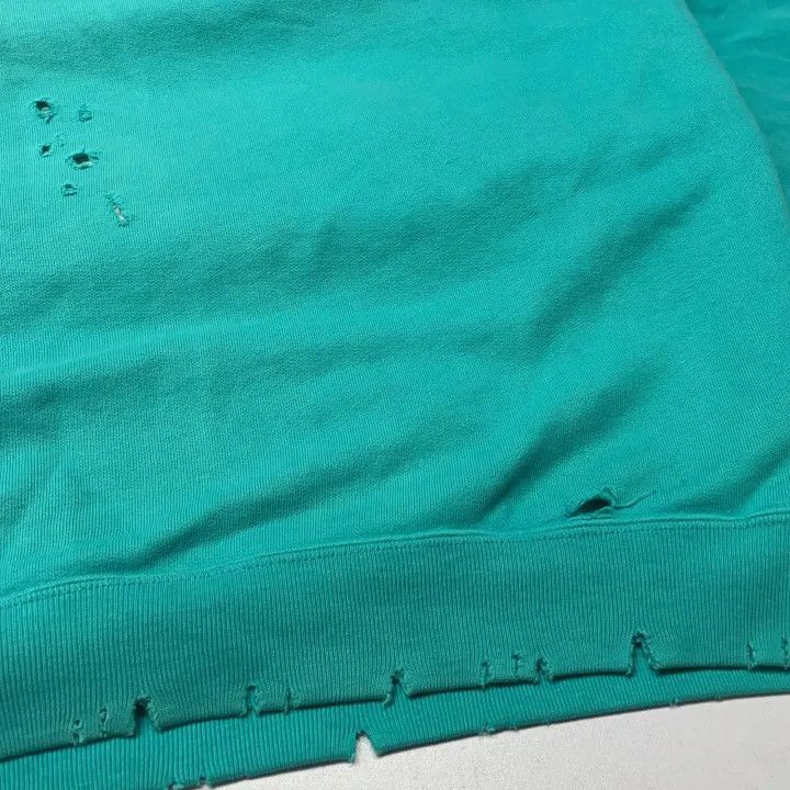 Balenciaga Balenciaga Distressed Hoodie in Sky Blue 0079-2507 Size US S / EU 44-46 / 1 - 9 Thumbnail