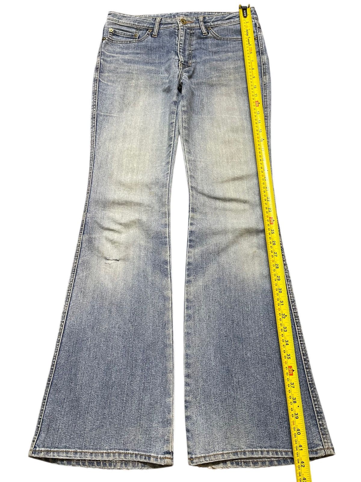 Hysteric Glamour Vintage Japan Brand Blue Wash Faded Style Flare Wide Leg Size US 30 / EU 46 - 12 Thumbnail