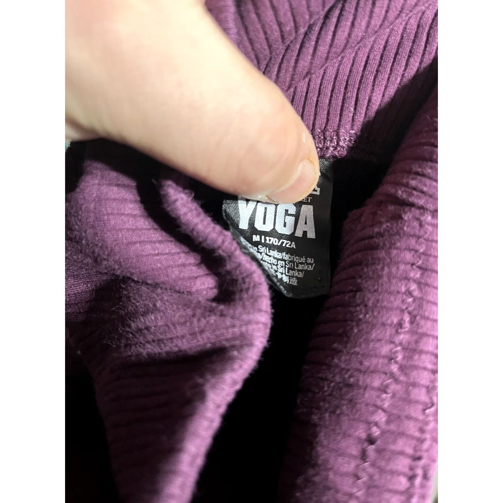 Victoria's Secret Victoria's Secret Pink Yoga Leggings Women's Size M Maroon Ribbed Ankle Activewear Athleisure Sports Size 32" / US 10 / IT 46 - 6 Thumbnail