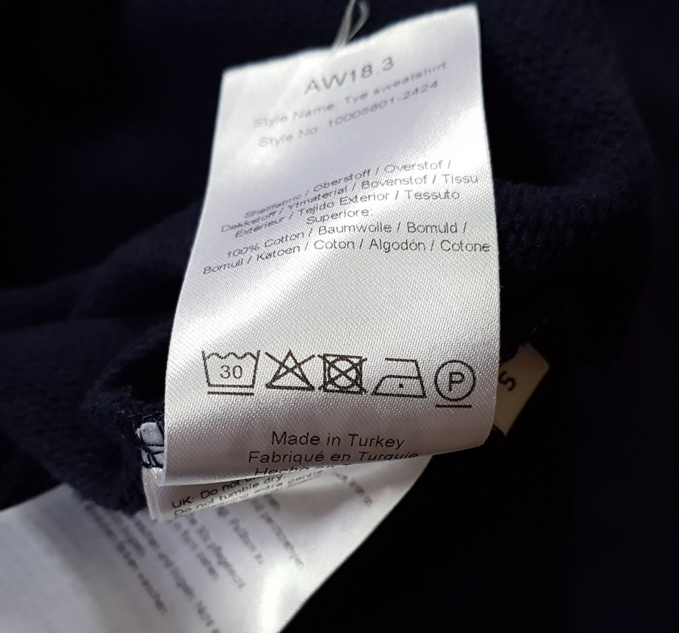 Wood Wood Wood Wood Double A Tye Sweatshirt Pullover Crewneck Navy Size US S / EU 44-46 / 1 - 9 Thumbnail