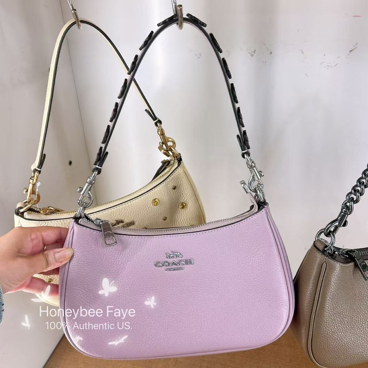 Coach Teri Shoulder Bag With Floral Applique CAL57 Size ONE SIZE - 3 Thumbnail