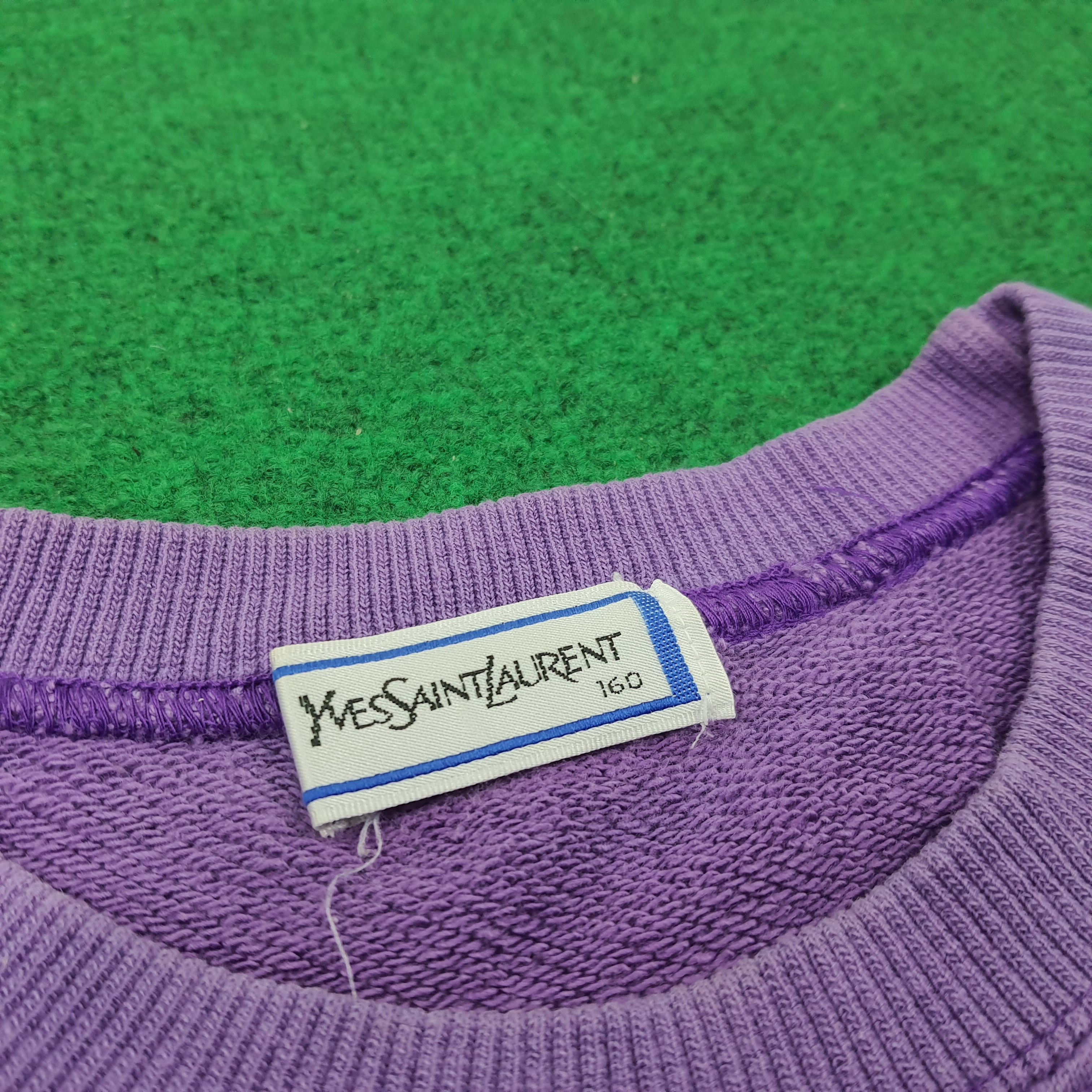 Designer × Vintage × Yves Saint Laurent Vintage Yves Saint Laurent Center Logo Sweatshirt C222N11 Size US L / EU 52-54 / 3 - 4 Thumbnail