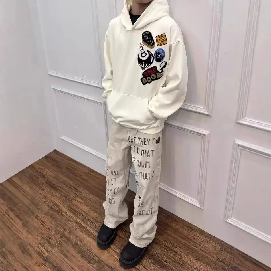 Japanese Brand Retro loose dirty dye graffiti printed jeans Size US 32 / EU 48 - 3 Thumbnail
