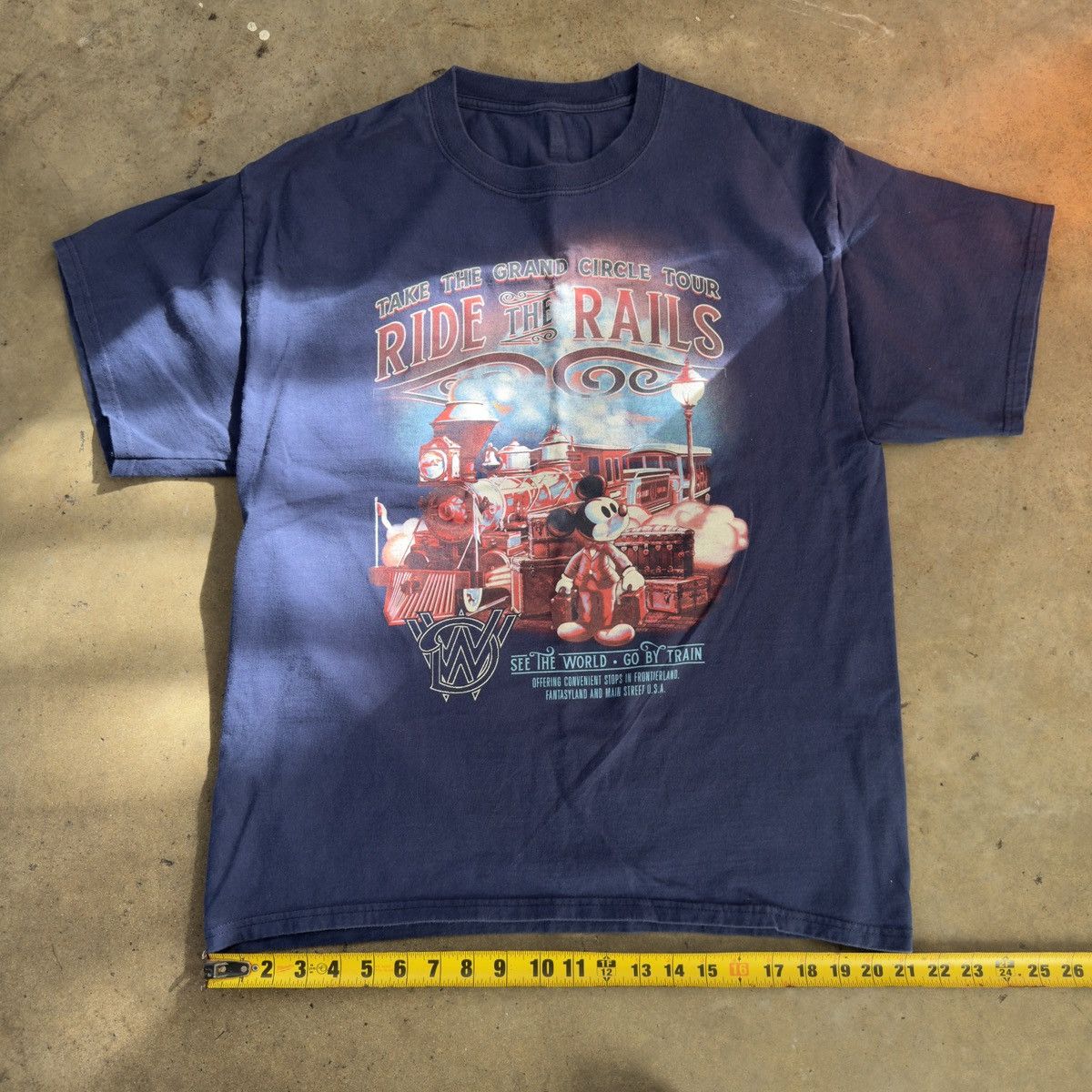 Disney Disney Mickey Mouse Train Conductor Graphic Tee Navy Blue Size US L / EU 52-54 / 3 - 5 Thumbnail