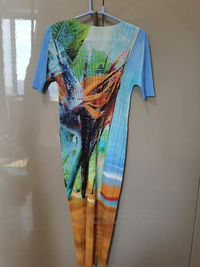 Issey Miyake Issey Miyake Pleated Long Dress Size L / US 10 / IT 46 - 2 Thumbnail