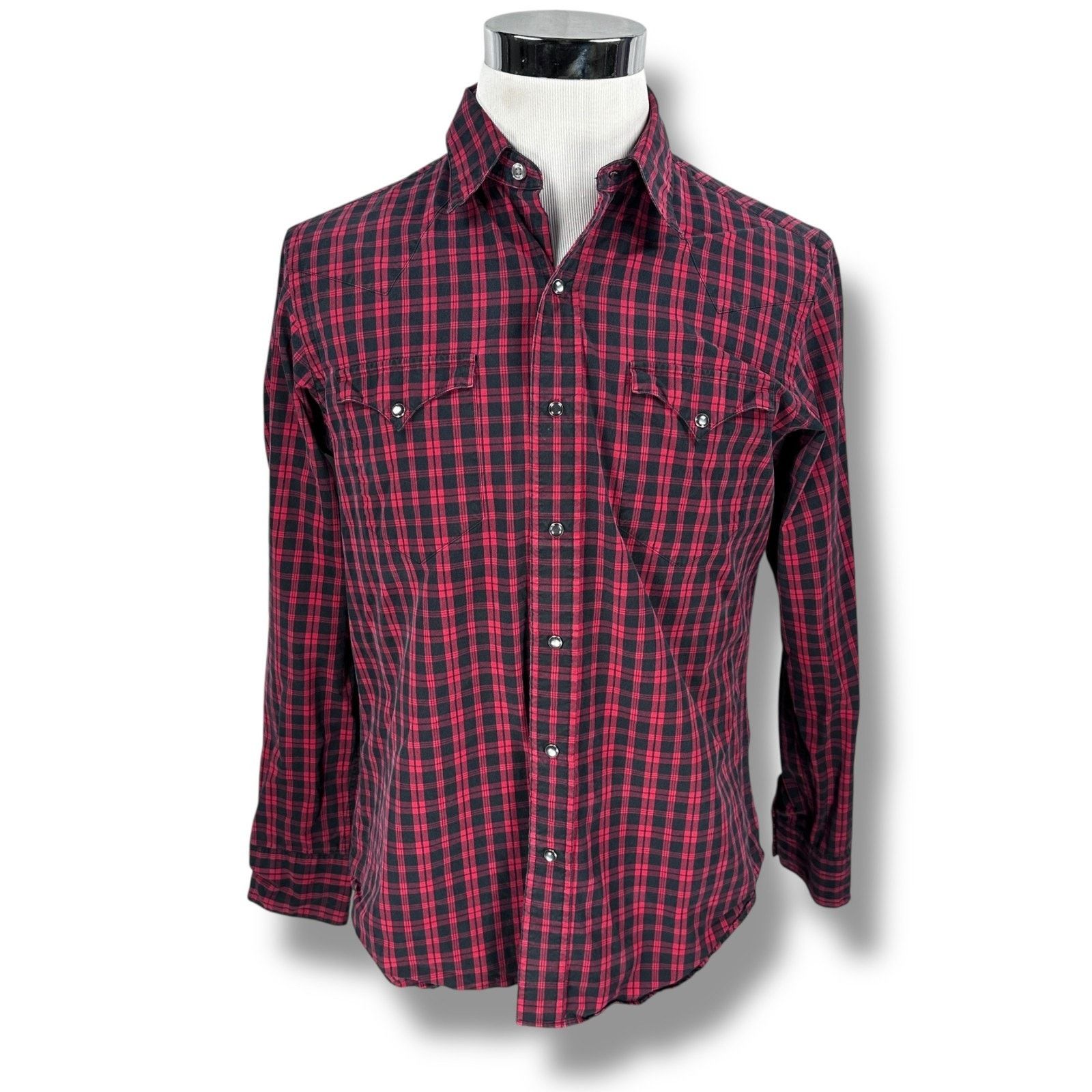 Polo Ralph Lauren Polo Ralph Lauren Western Shirt Men's Medium Red Black Plaid Size US M / EU 48-50 / 2 - 1 Thumbnail