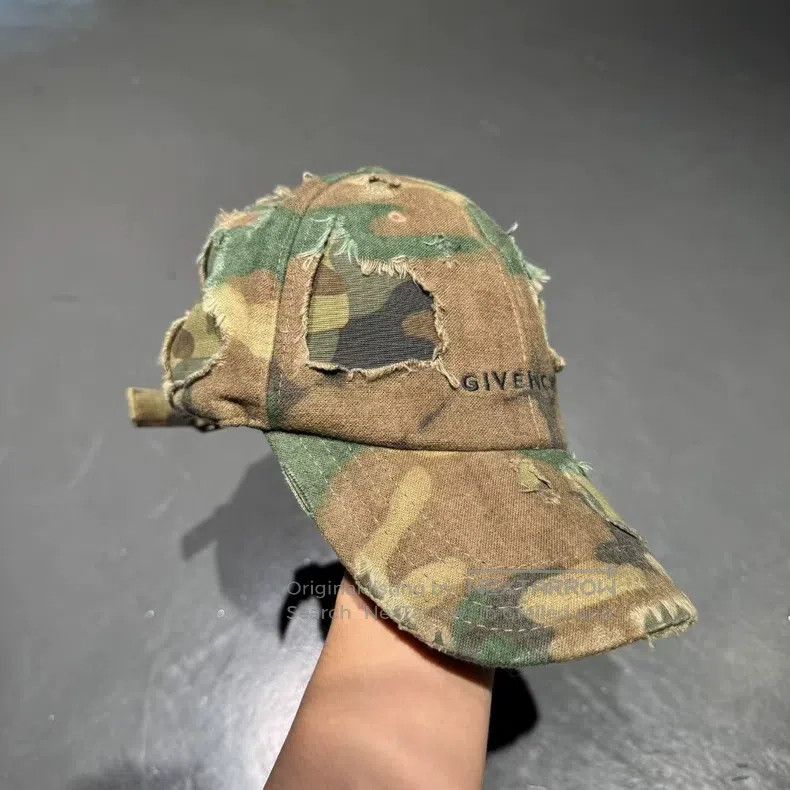 Givenchy Givenchy Decayed Camouflage Bent Brim Baseball Cap Size ONE SIZE - 4 Thumbnail