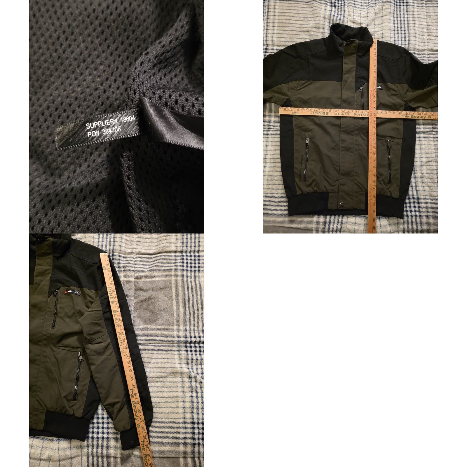 RLX Ralph Lauren RLX Ralph Lauren Full Zip Bomber Jacket Motorcycle Olive Green & Black Medium Shirt Mens M Green RLX Bomber Jacket Olive Green & Black Medium Mens Size US M / EU 48-50 / 2 - 9 Thumbnail